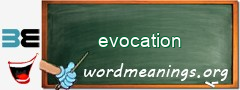 WordMeaning blackboard for evocation